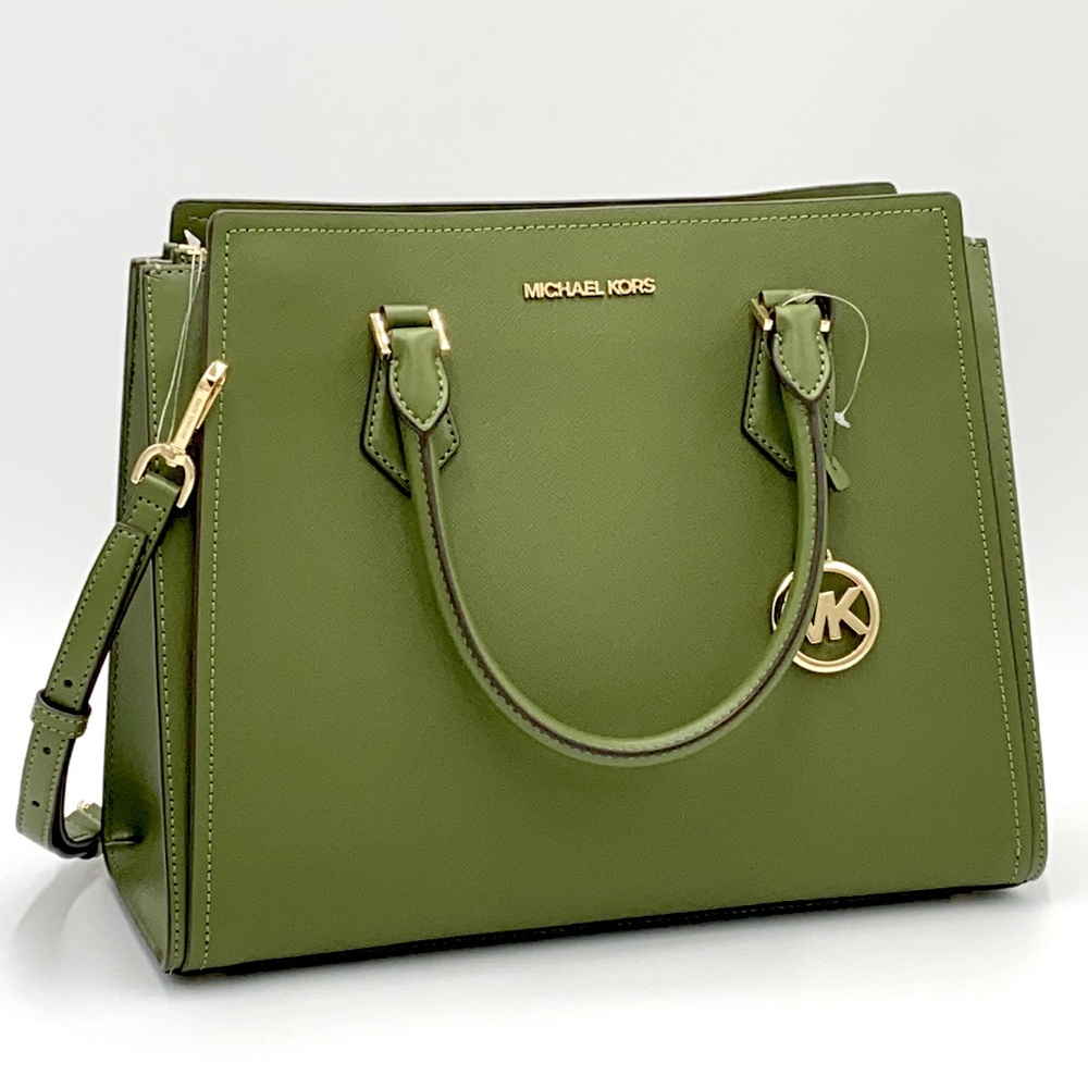 MICHAEL KORS HOPE LARGE SATCHEL EVERGREEN - Picture 3 of 16
